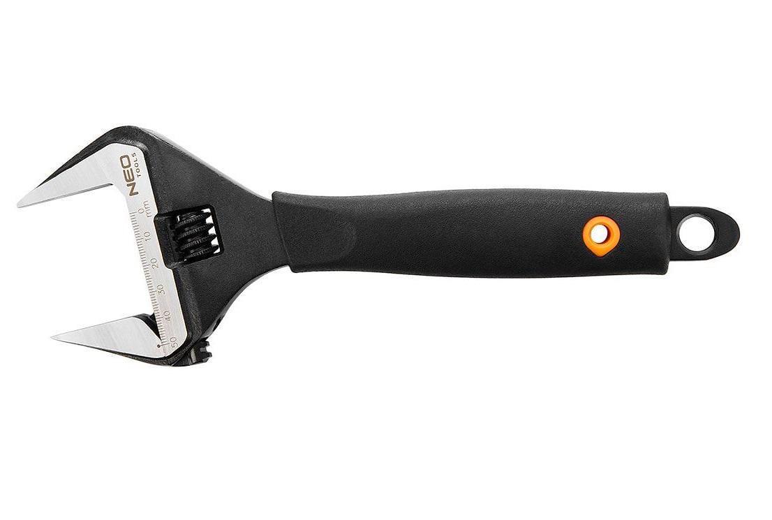 Ключ разводной Neo Tools 03-016 250 мм кованый CrV с диапазоном 0-50 мм