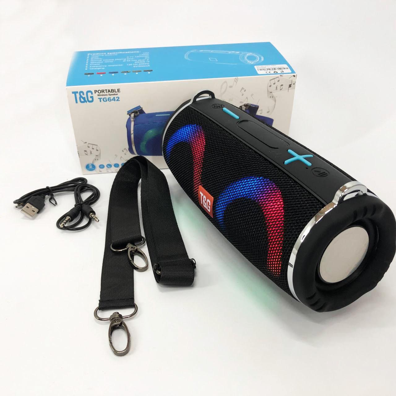 Колонка портативная с RGB подсветкой и ремешком TG642 Черный - фото 15 Колонка портативная с RGB подсветкой и ремешком TG642 Черный - фото 15