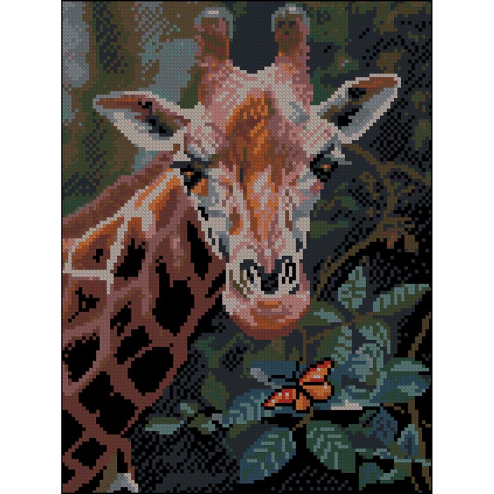 Алмазная мозаика Ranok Creative Жирафа и бабочка 30х40 см (VM-127-A-555)