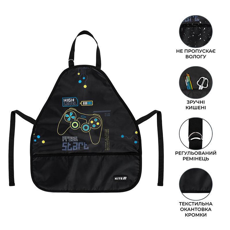 Фартук с нарукавниками KITE Education Good Game (K25-161) - фото 2 Фартук с нарукавниками KITE Education Good Game (K25-161) - фото 2