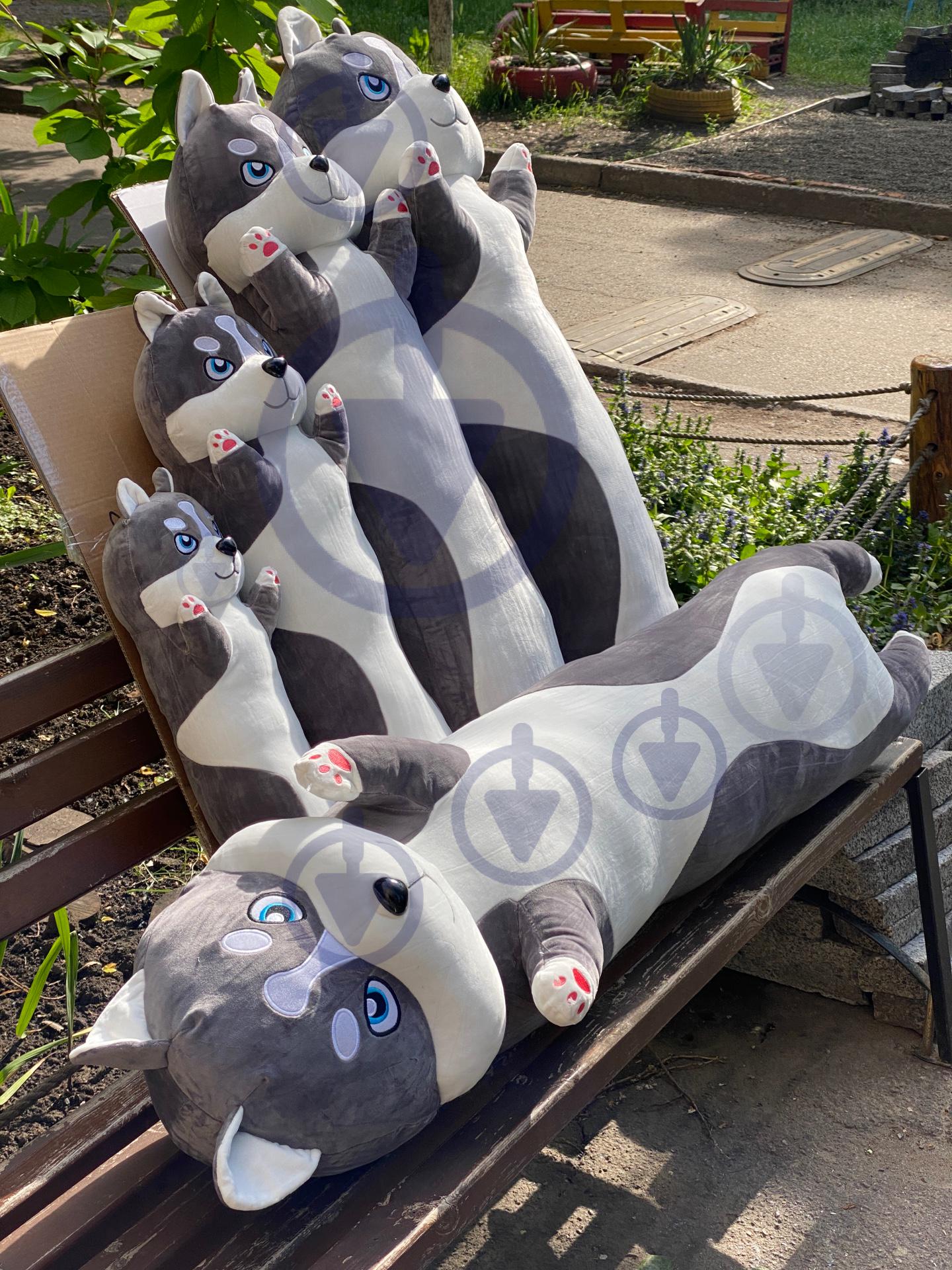 М'яка іграшка-обнімашка Хаскі 90 см - фото 2 М'яка іграшка-обнімашка Хаскі 90 см - фото 2