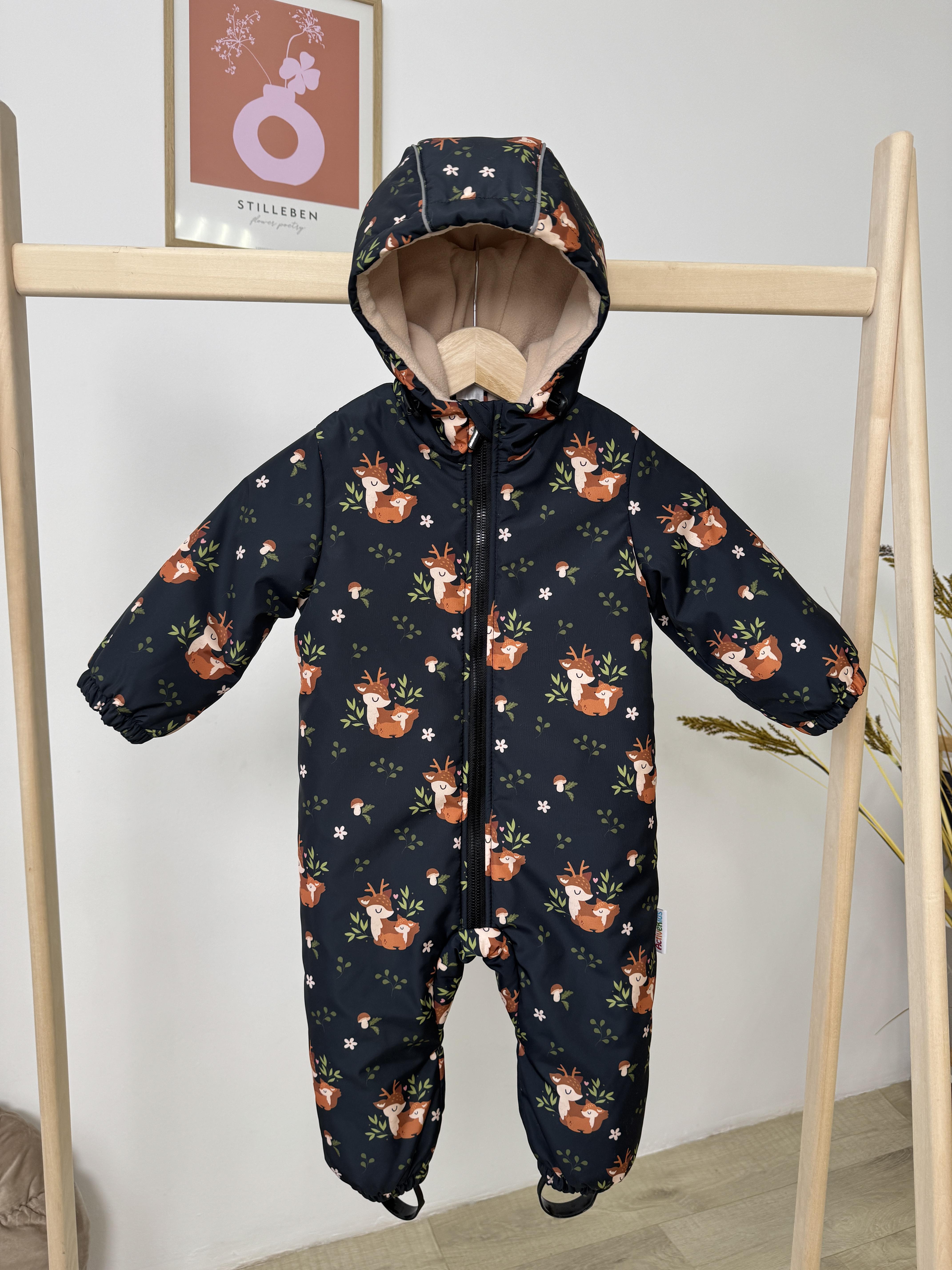 Детский комбинезон демисезонный Trendy с принтом 92 см Черный (13046730)