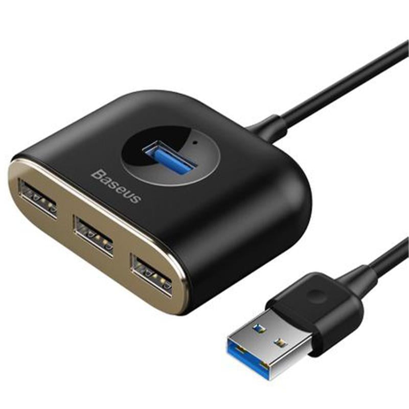 Адаптер мультипортовый USB Хаб Baseus Square Round 3USB 2.0 1USB 3.0 CAHUB-AY01 Black