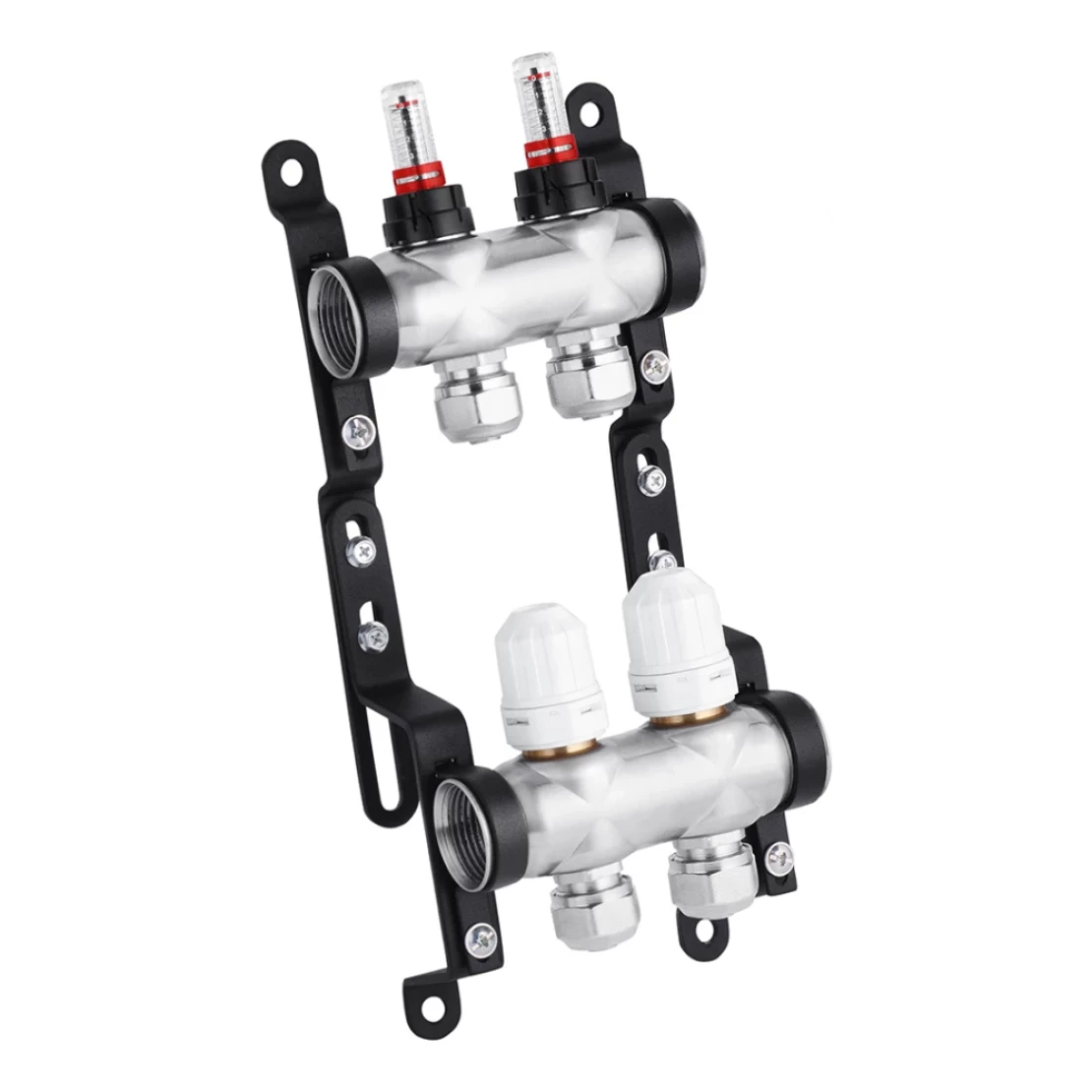 Колектор в зборі STA Classic на 2 виходи G1" з євроконусами нержавіюча сталь (TK-CV027914)