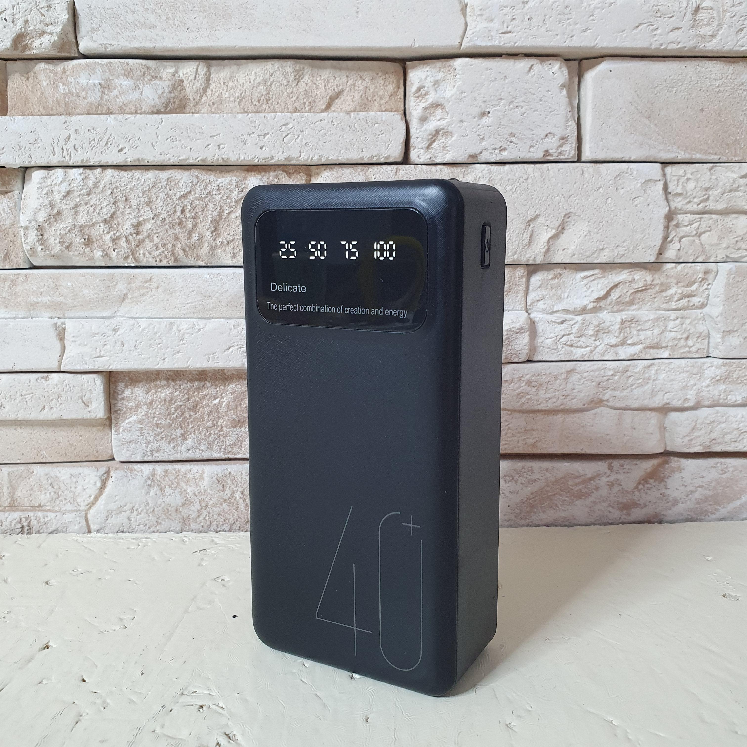 Аккумулятор внешний 40000 мАч Z-003-Black с быстрой зарядкой Power Bank с LED дисплем 2 USB -PBZB-40 - фото 3