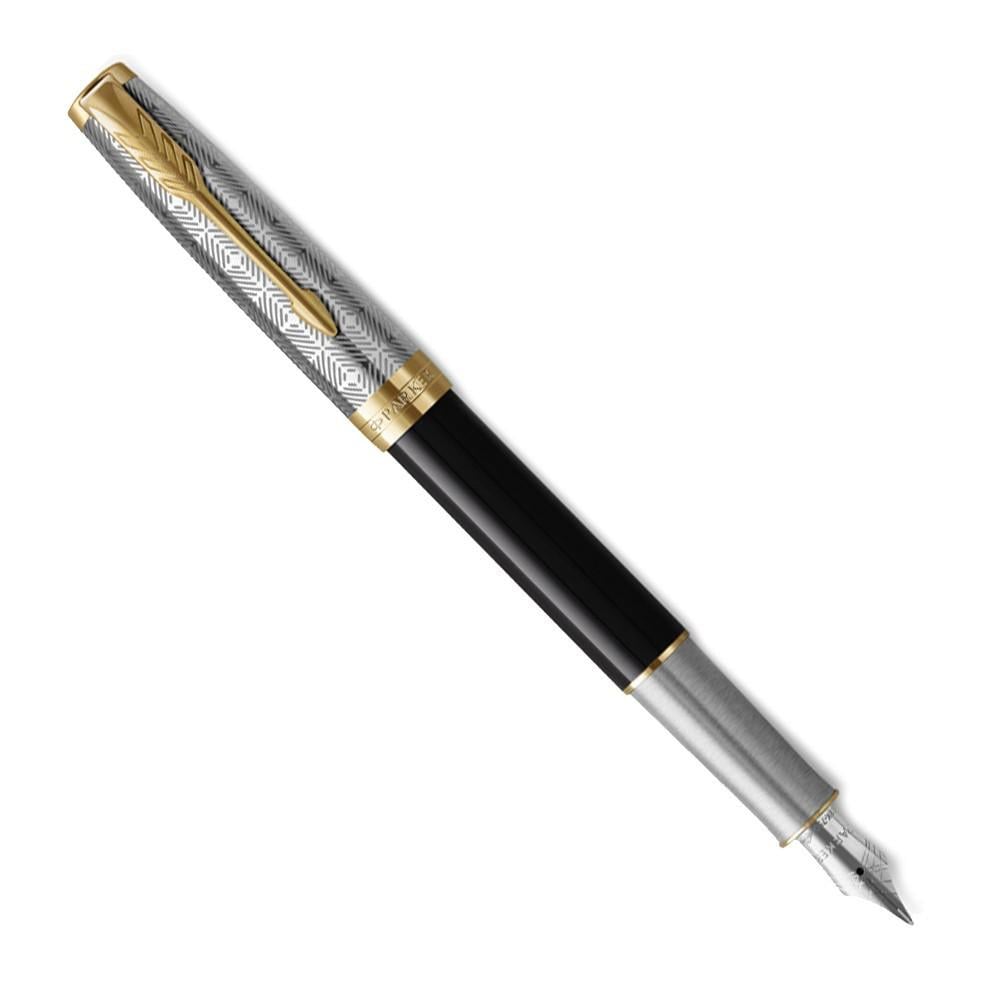 Перьевая ручка Parker SONNET 17 Metal and Black Lacquer
