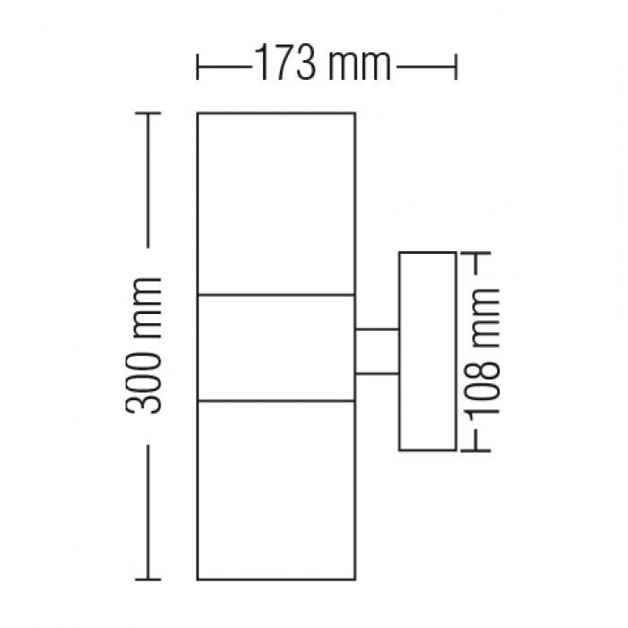 Светильник уличный настенный бра Horoz Electric Manolya-3 Черный - фото 4