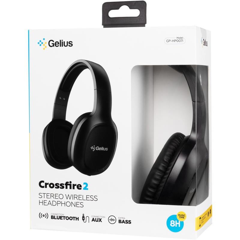 Навушники бездротові Bluetooth Gelius Crossfire 2 GP HP-007i Black - фото 8 Навушники бездротові Bluetooth Gelius Crossfire 2 GP HP-007i Black - фото 8