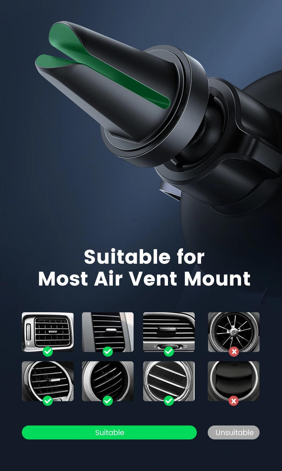 Держатель автомобильный UGREEN 360° Черный (50564) - фото 7 Держатель автомобильный UGREEN 360° Черный (50564) - фото 7