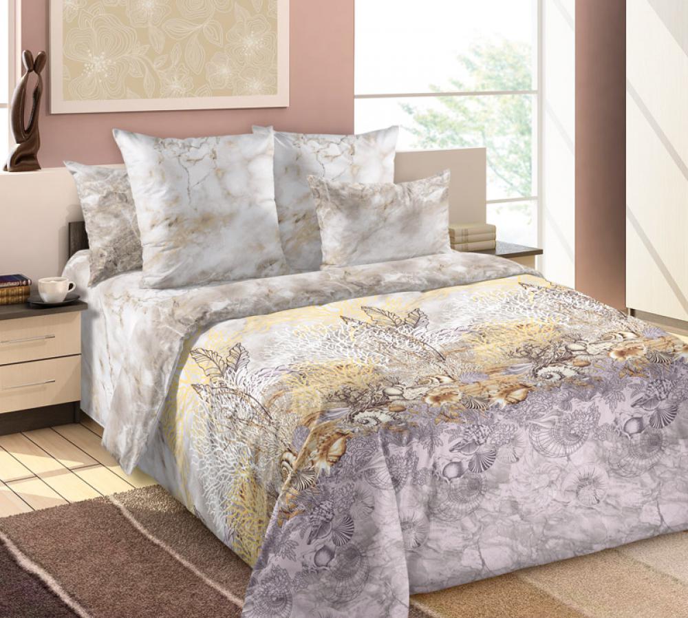 Комплект постельного белья Комфорт текстиль Перкаль Атлантида 200x220 см Евро 50x50 см ( КТ_pvu_3561_3_50x50 )