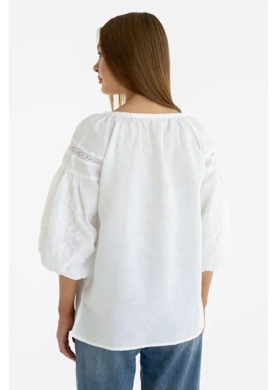 Вышиванка женская р. 42 Белый (697) - фото 5 Вышиванка женская р. 42 Белый (697) - фото 5