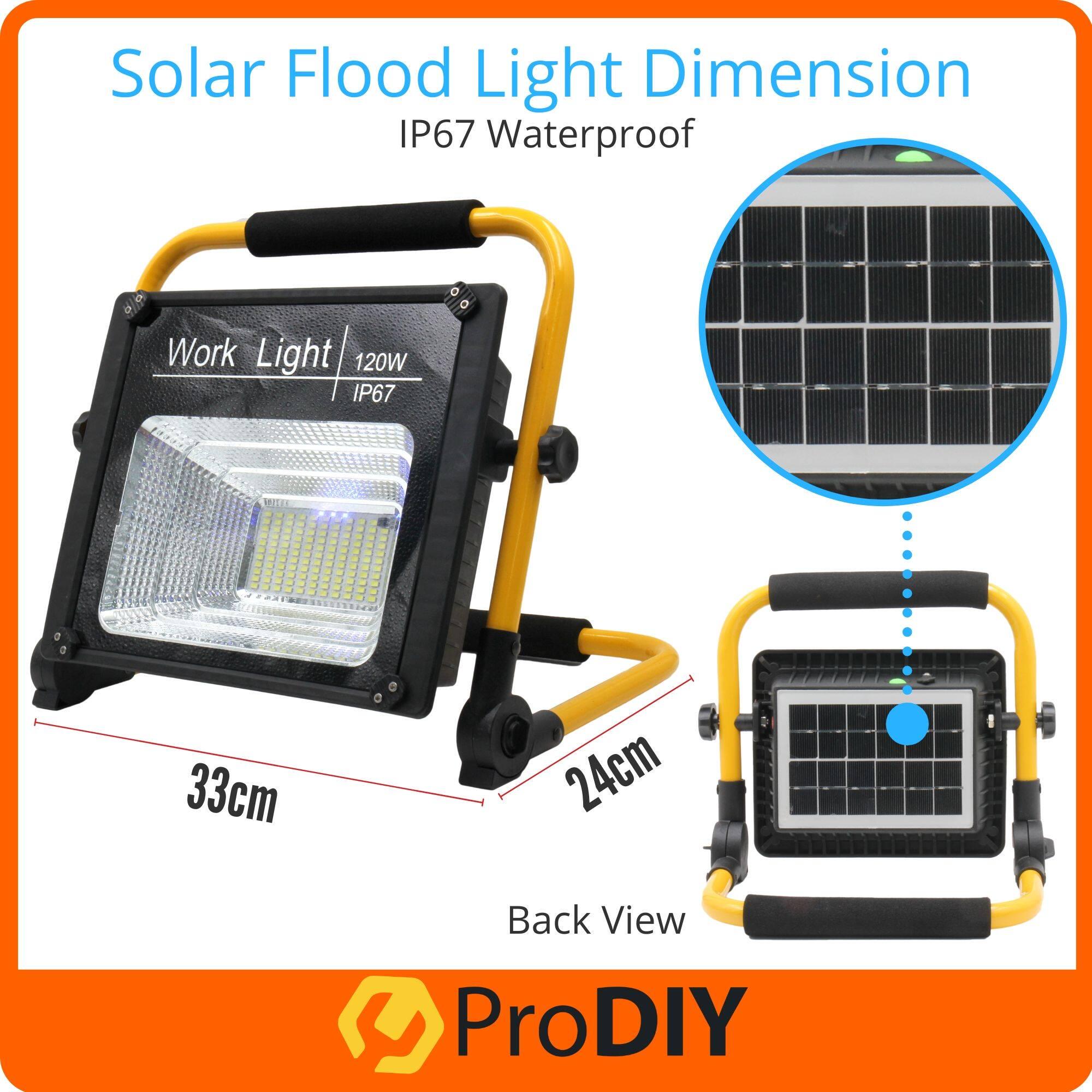 Прожектор акумуляторний портативний ліхтар із сонячною панеллю Solar Light W745 120W 12000 mAh USB - фото 2