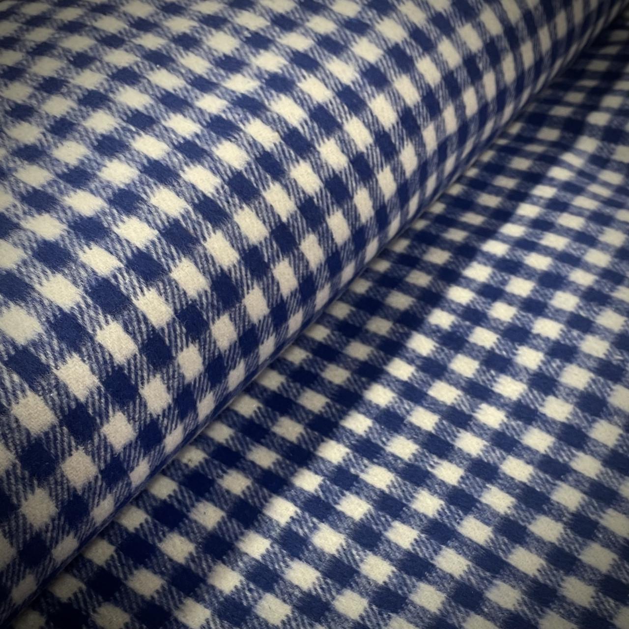 Ткань пальтовая в клетку Синий (24757991)