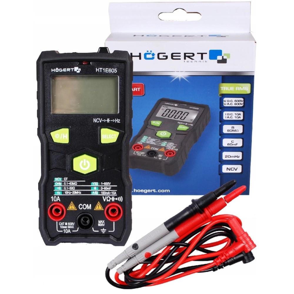 Мультиметр цифровий FULL-SMART HOEGERT HT1E605 0-600 (8-22-56978)