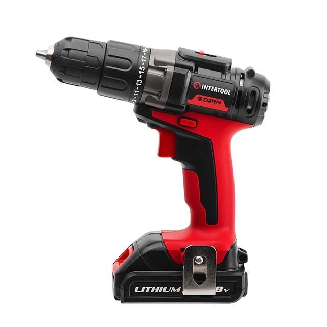 Дрель-шуруповерт Intertool WT-0328 аккумуляторный 18 В (12380769)