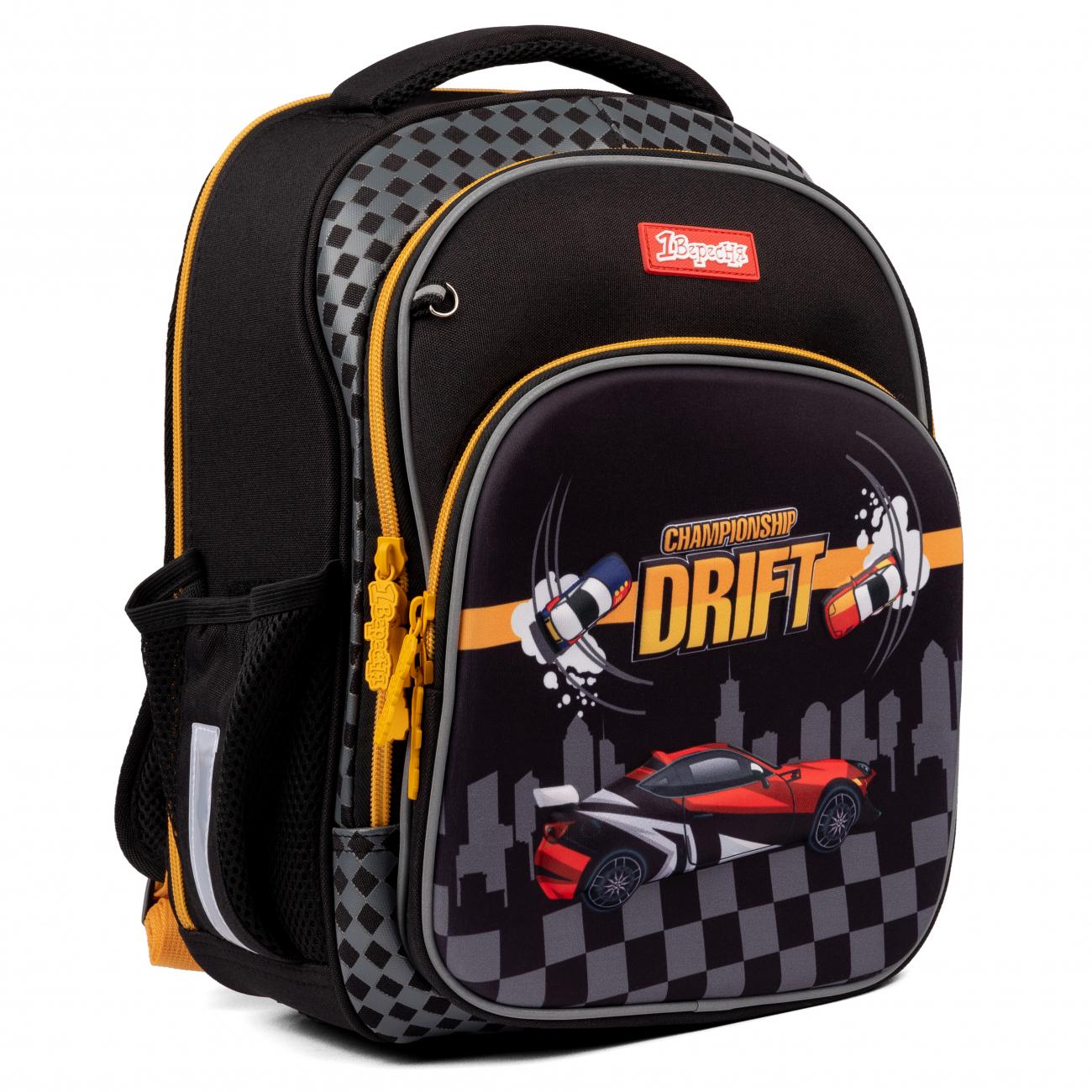 Рюкзак школьный 1 вересня Maxdrift 38х30х14 см 16 л Черный (552290)