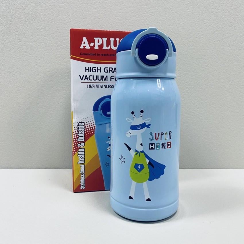 Термос детский A-PLUS 1777 с трубочкой из нержавеющей стали 500 мл Голубой (2373910980)