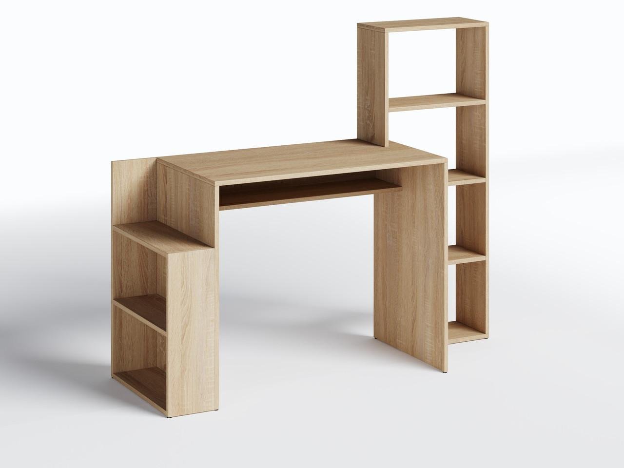 Письменный стол с полками 144x121,4x50 см Дуб Сонома (ST-0025)