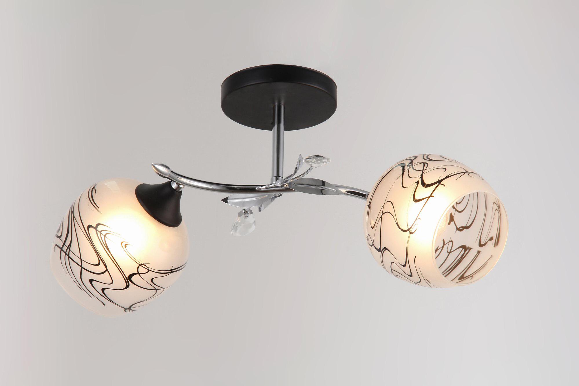 Люстра Sirius B N2505/2 BK+CR на 2 плафона (000013662)