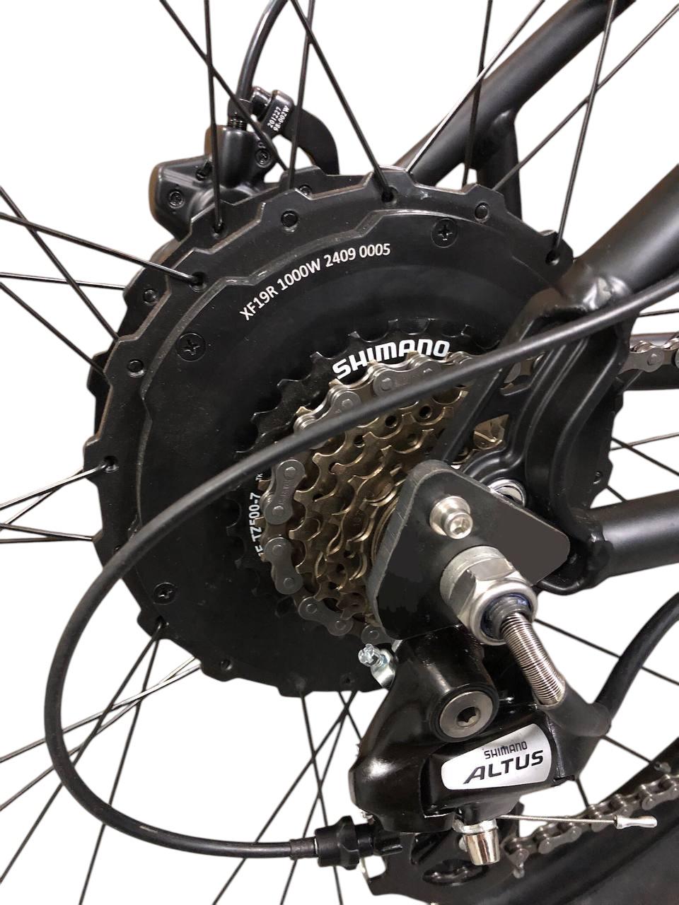 Електровелосипед WENDAT MTB гідравлічні гальма 3"/27,5"/48V/23 Ah/1000W Чорно-червоний (WEN-MTB3-275-48231000-BLACK-RED) - фото 2