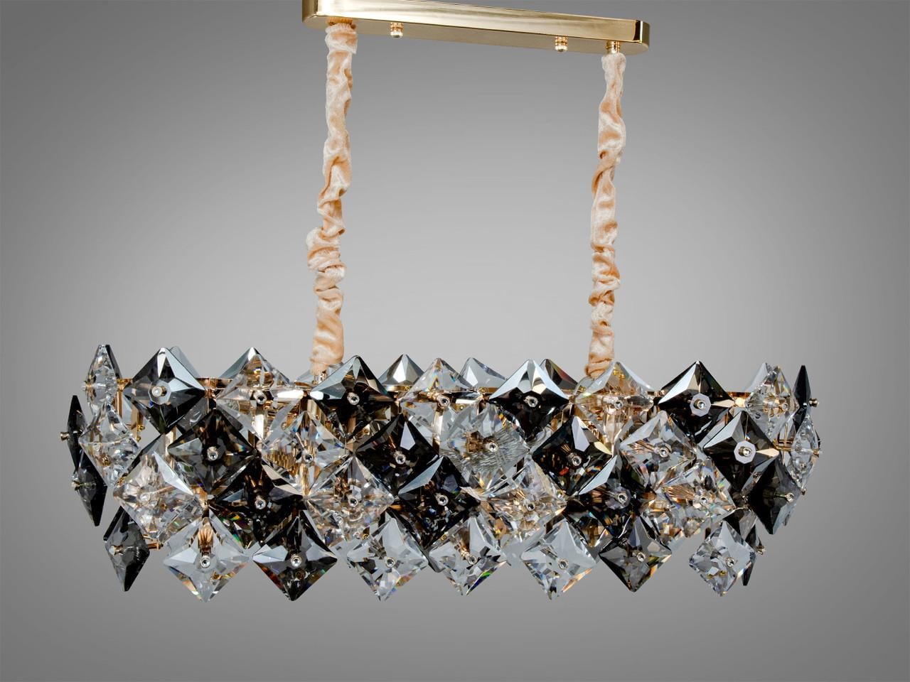 Подвесная хрустальная люстра для гостиной 21001/800x300SGD 10xE14 Золотой (2950852156)