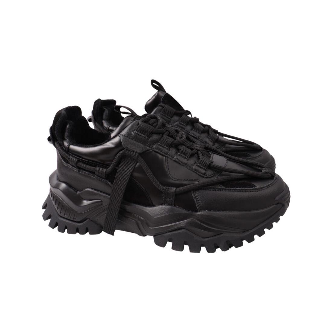 Кроссовки женские Vikonty из кожи р. 37 Черный (305-21DK)