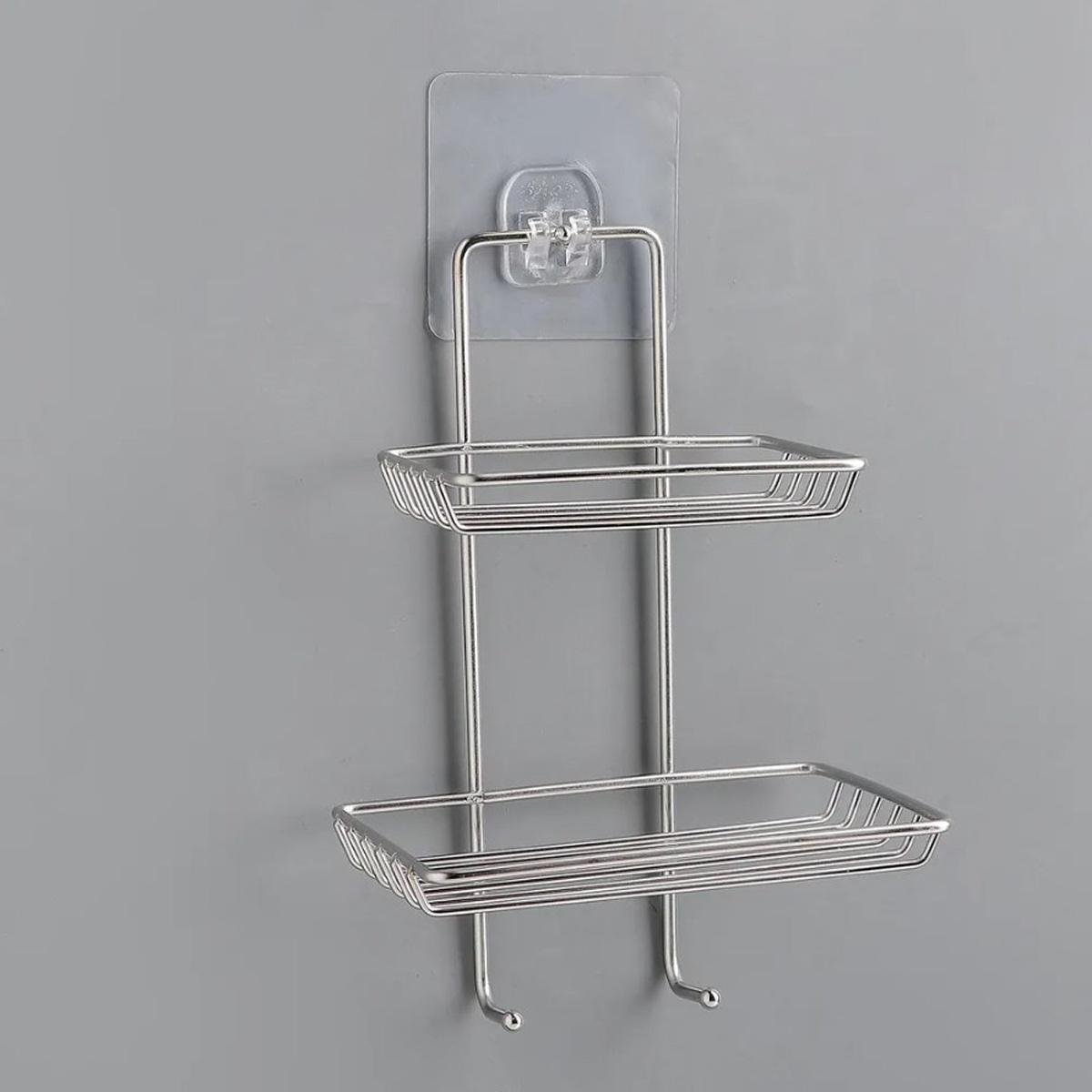 Мыльница настенная Stenson 2 яруса 14,5х10,5х21 см (TL00426)