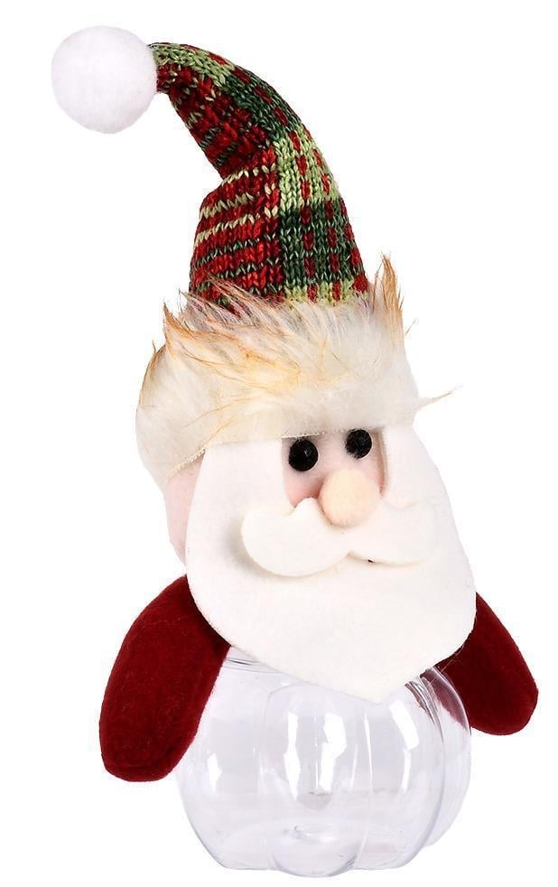 Банка новогодняя для подарков M17313 Santa Snowman 17 см
