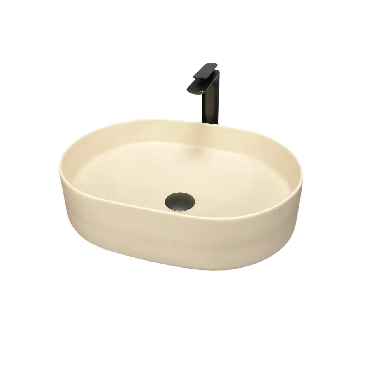 Раковина накладная VBI Verona 50 овальная 375x505 мм Бежевый матовый (RM-VBI-011305)