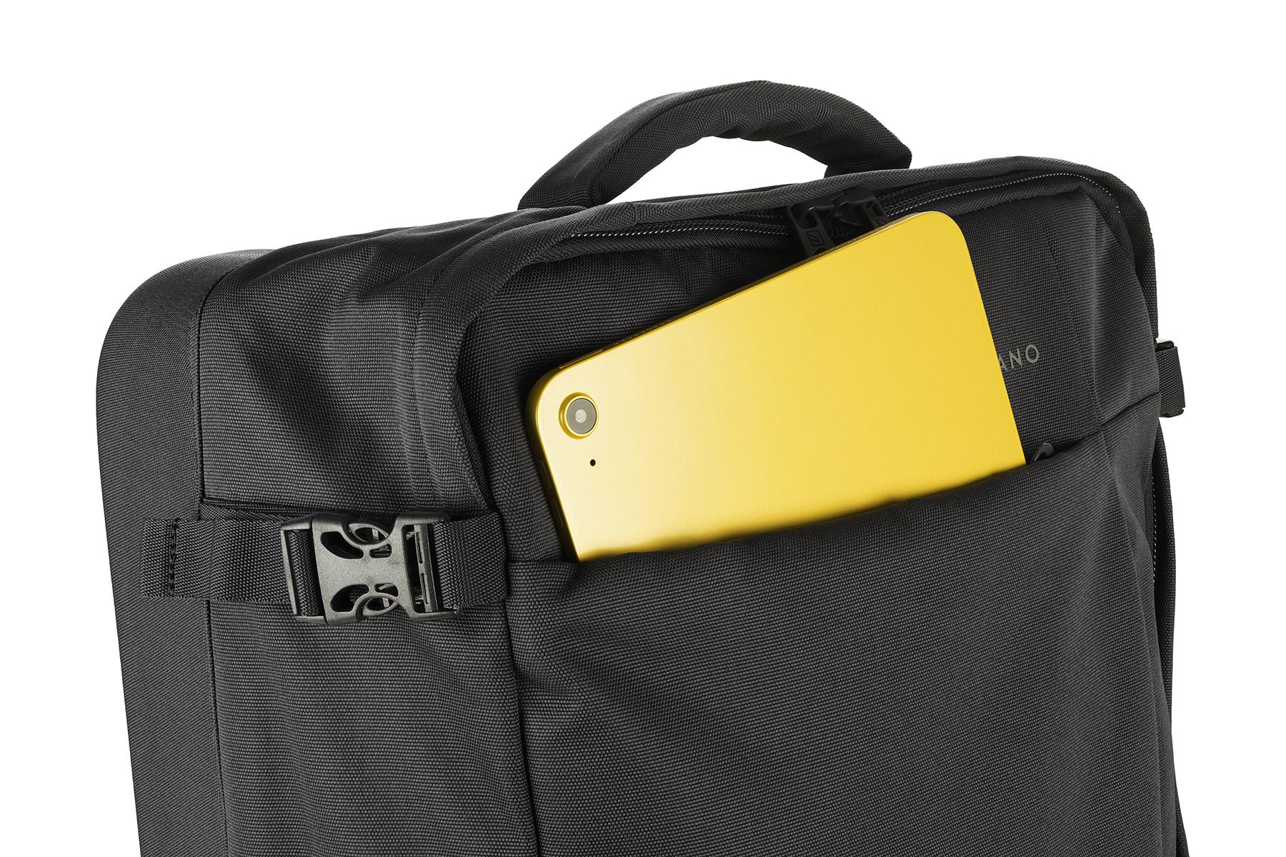 Сумка дорожная Tucano Tugo S Trolley полиэстер с колесной системой 34 л Черный (636002) - фото 7 Сумка дорожная Tucano Tugo S Trolley полиэстер с колесной системой 34 л Черный (636002) - фото 7