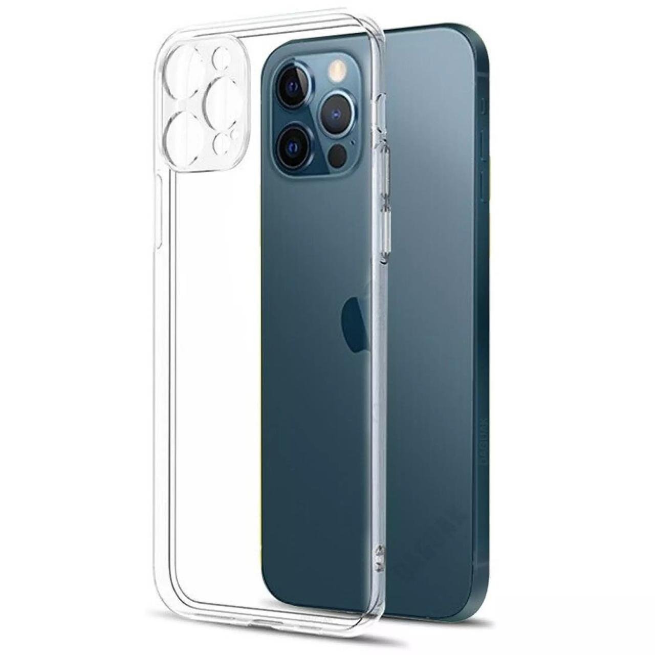 Прозорий силіконовий чохол - накладка Silicone Full Camera for iPhone 12 Pro Max, Clear