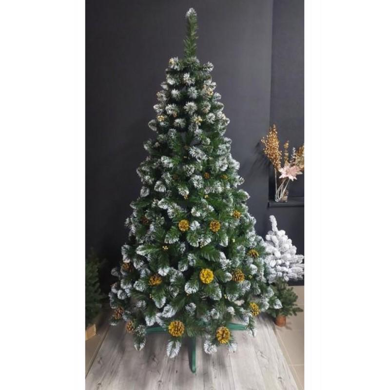 Ялинка NDW Кармен із золотими шишками та перлами 1,8 м Зелений (8051581) - фото 2 Ялинка NDW Кармен із золотими шишками та перлами 1,8 м Зелений (8051581) - фото 2