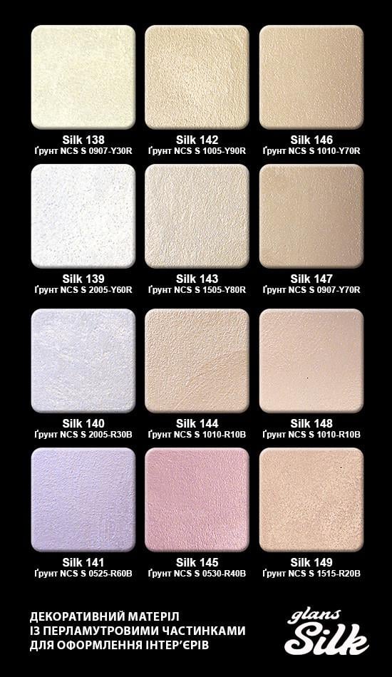 Фарба декоративна мокрий шовк Aura Silk Glans із шовковистим блиском та перламутровим ефектом 10 Срібний - фото 6 Фарба декоративна мокрий шовк Aura Silk Glans із шовковистим блиском та перламутровим ефектом 10 Срібний - фото 6