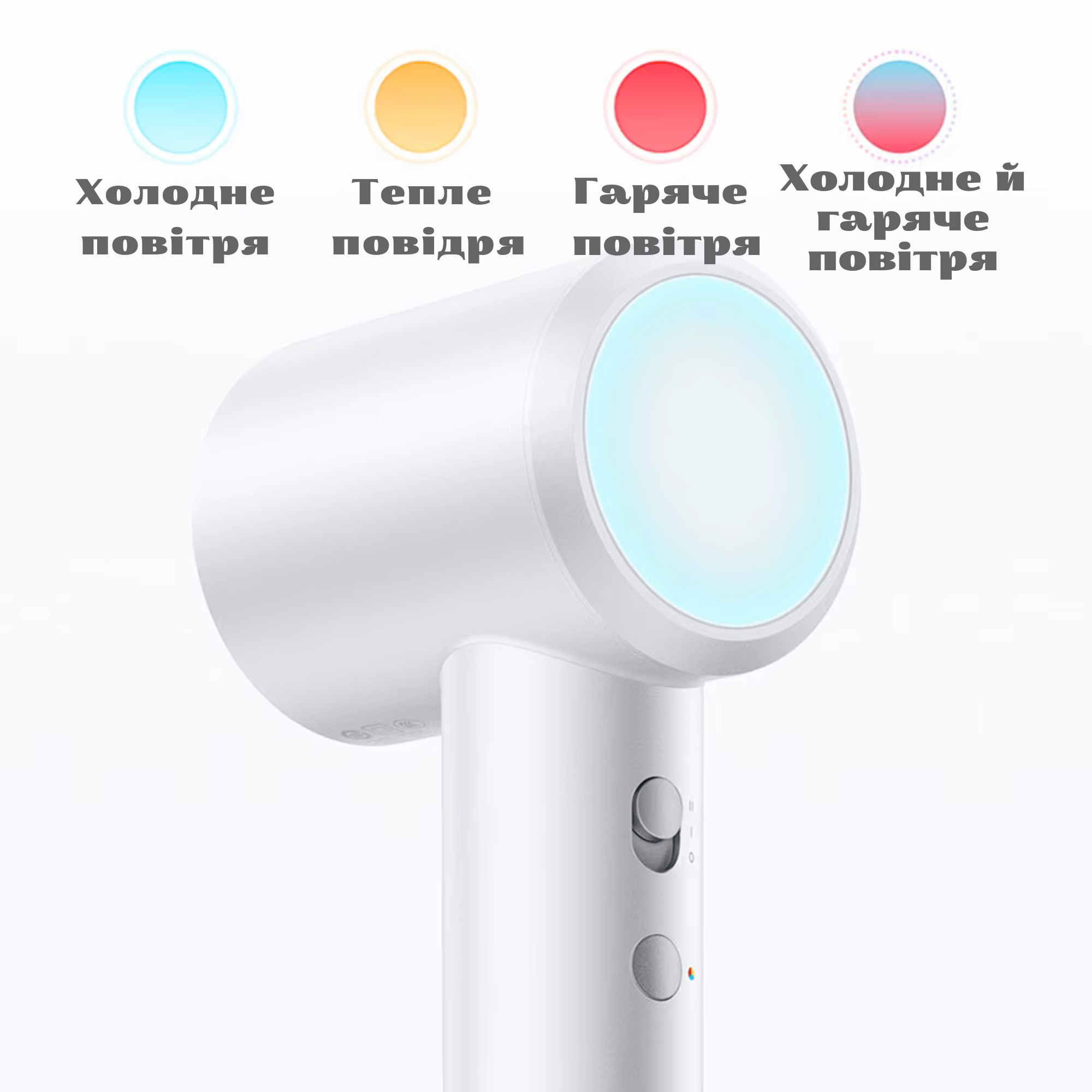 Фен для волосся MiJia H501 з іонізацією 62 м/с 1600 Вт White (23704459) - фото 8 Фен для волосся MiJia H501 з іонізацією 62 м/с 1600 Вт White (23704459) - фото 8