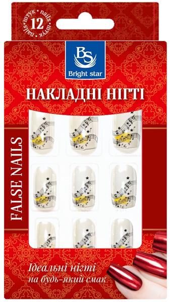 Накладные ногти Bright Star с рисунком 12 шт. (LRN-756-18)