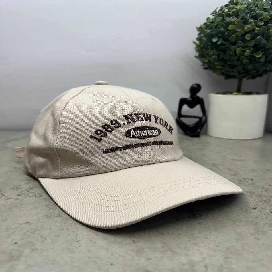 Кепка-бейсболка літня New York OS Молочний (00204) - фото 4