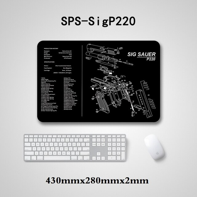 Коврик Clefers Tactical для чистки оружия SPS-Sig P220 с мягкой резины (5002193P) - фото 6 Коврик Clefers Tactical для чистки оружия SPS-Sig P220 с мягкой резины (5002193P) - фото 6