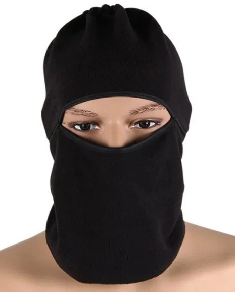 Балаклава-подшлемник термо-флисовая зимняя лыжная/мото/вело до -10° Черный (625102677)
