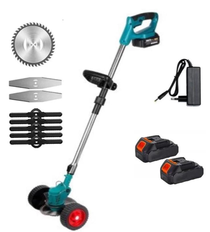 Триммер-газонокосилка 2в1 на колесиках 48V 2 аккумулятора 2000 мАч с насадками (2104618607) - фото 12