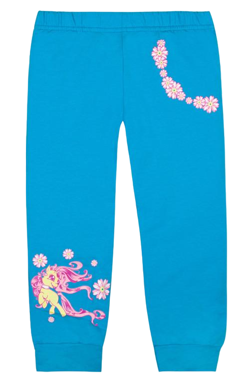 Брюки детские хлопковые для девочки Gabbi Фантазия 128 см Бирюзовый (10048)