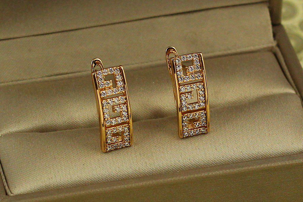 Серьги Xuping Jewelry Спартак 1,8 см Золотистый (29371246)