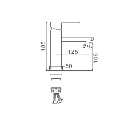 Змішувач для умивальника Frap F10802 Нержавіюча сталь - фото 2 Змішувач для умивальника Frap F10802 Нержавіюча сталь - фото 2