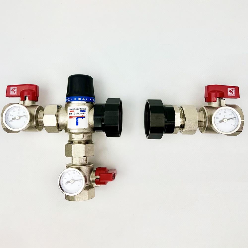 Термостатический узел на подачу Kvant LADOMIX.T1 25 без насоса DN1" (20005155)