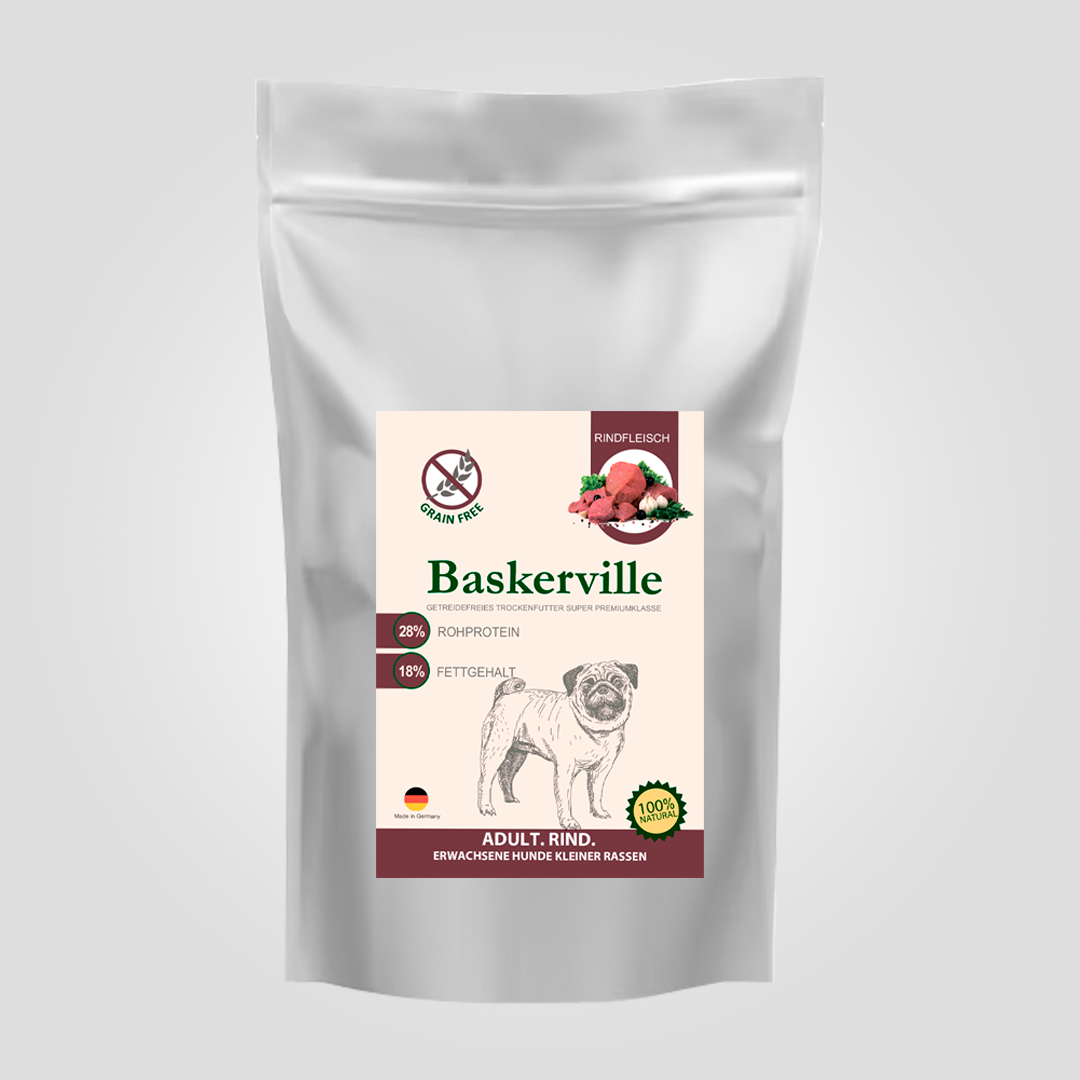 Корм сухий беззерновий для дорослих собак дрібних порід Baskerville яловичина з ягодами 1 кг (25985435) - фото 1 Корм сухий беззерновий для дорослих собак дрібних порід Baskerville яловичина з ягодами 1 кг (25985435) - фото 1