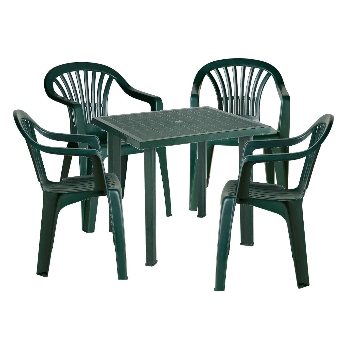 Комплект меблів Progarden Fiocco 4 крісла Altea Зелений