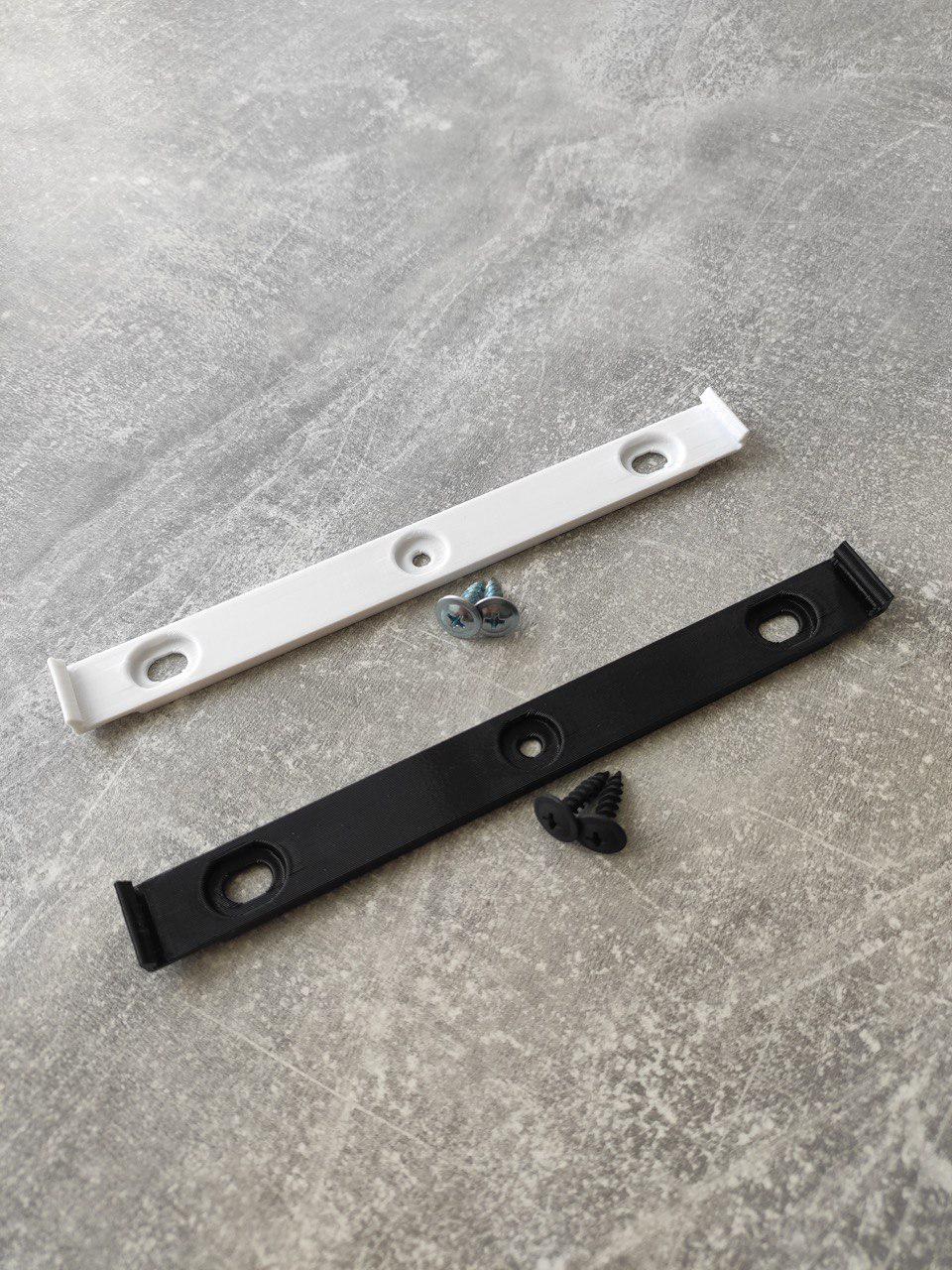 Крепления безрамочные Bezramkavto американский для 1 номерного знака 154 мм Белый