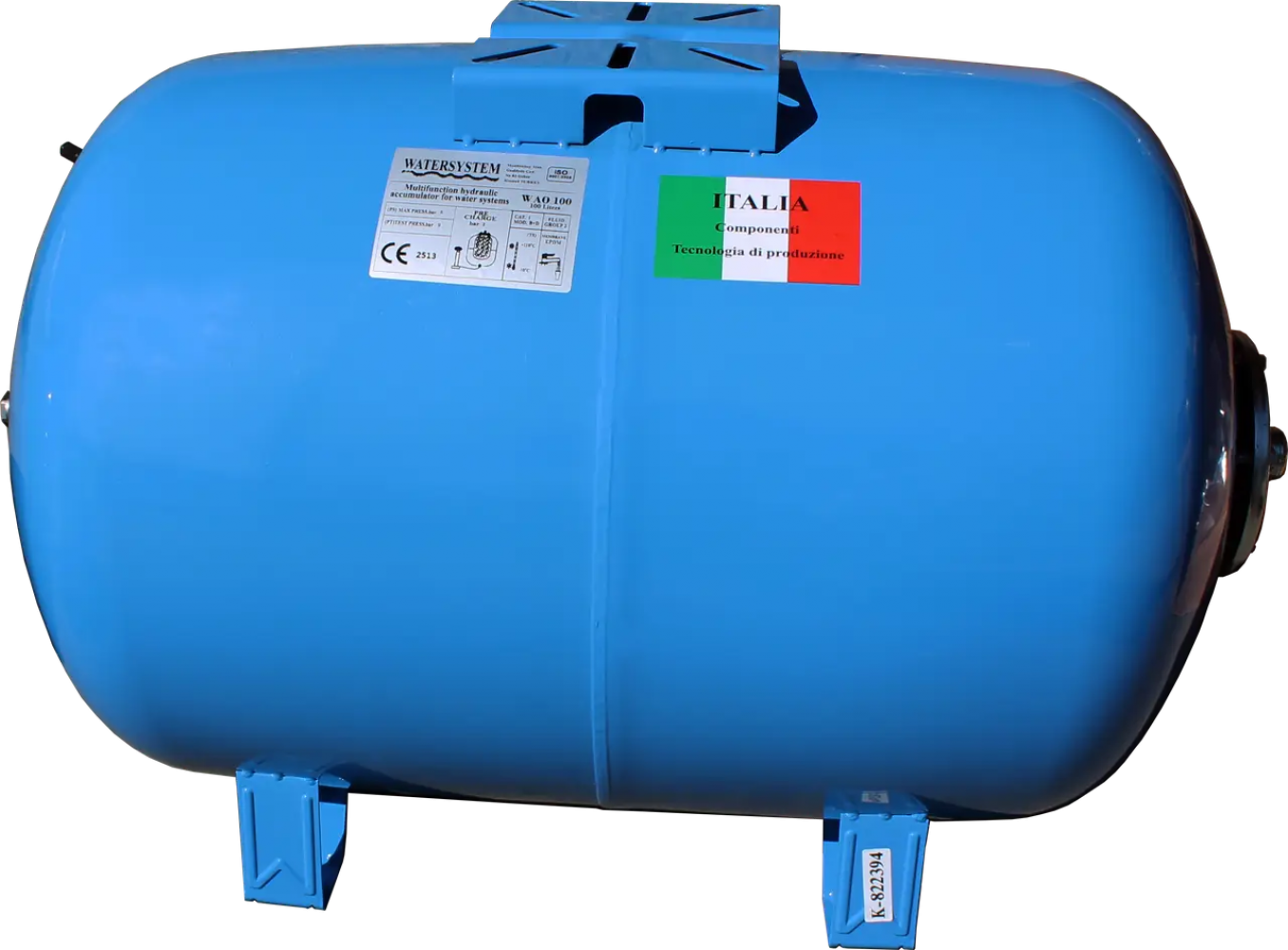 Гидроаккумулятор Watersystem WAO горизонтальный 100 л (24192972)