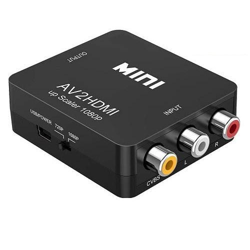Конвертер AV RCA - HDMI для відео та аудіо FullHD 1080 p Чорний (5079)