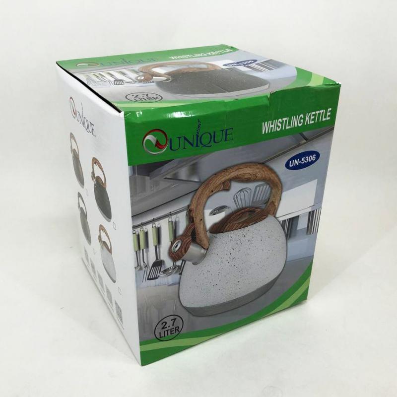 Чайник Unique UN-5306 со свистком 2,7 л Gray (tf5896) - фото 8 Чайник Unique UN-5306 со свистком 2,7 л Gray (tf5896) - фото 8