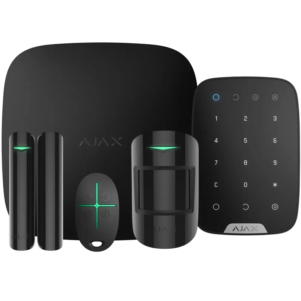 Комплект бездротової сигналізації Ajax StarterKit + KeyPad Black